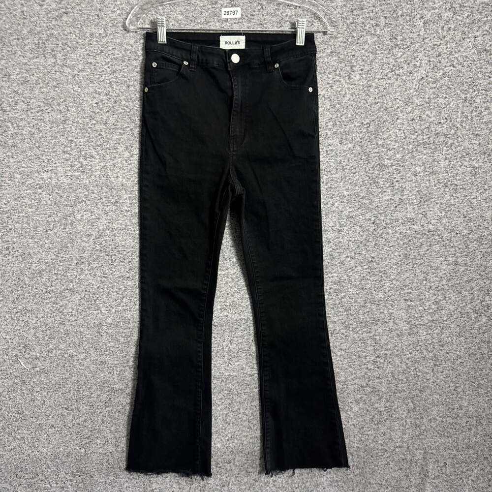 Rollas Jeans Women's Size 27 Black Eastcoast Boot High Rise Bootcut Jeans